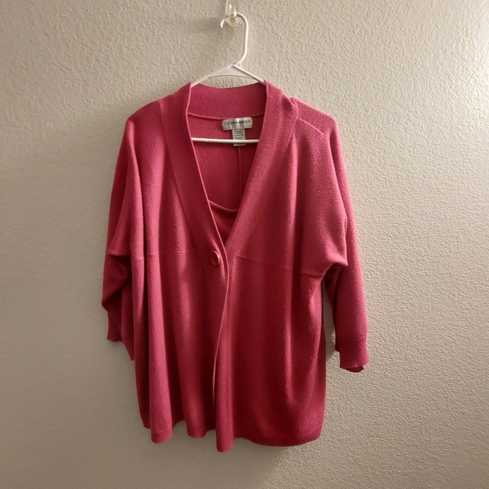 Sag Harbor Pink Sweater 1X